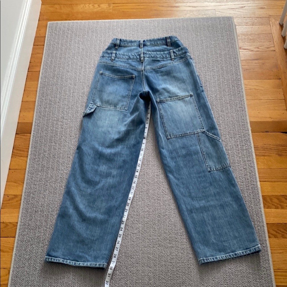Tibi Double Waist Carpenter Jeans size 25 in classic wash NWOT - Picture 5 of 16